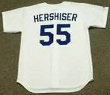 OREL HERSHISER Los Angeles Dodgers 1988 Home Majestic Throwback Baseball Jersey 