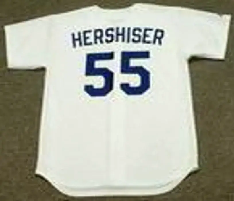 OREL HERSHISER Los Angeles Dodgers 1988 Home Majestic Throwback Baseball Jersey 