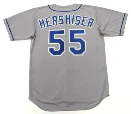 OREL HERSHISER Los Angeles Dodgers 2000 Away Majestic Throwback Baseball Jersey 