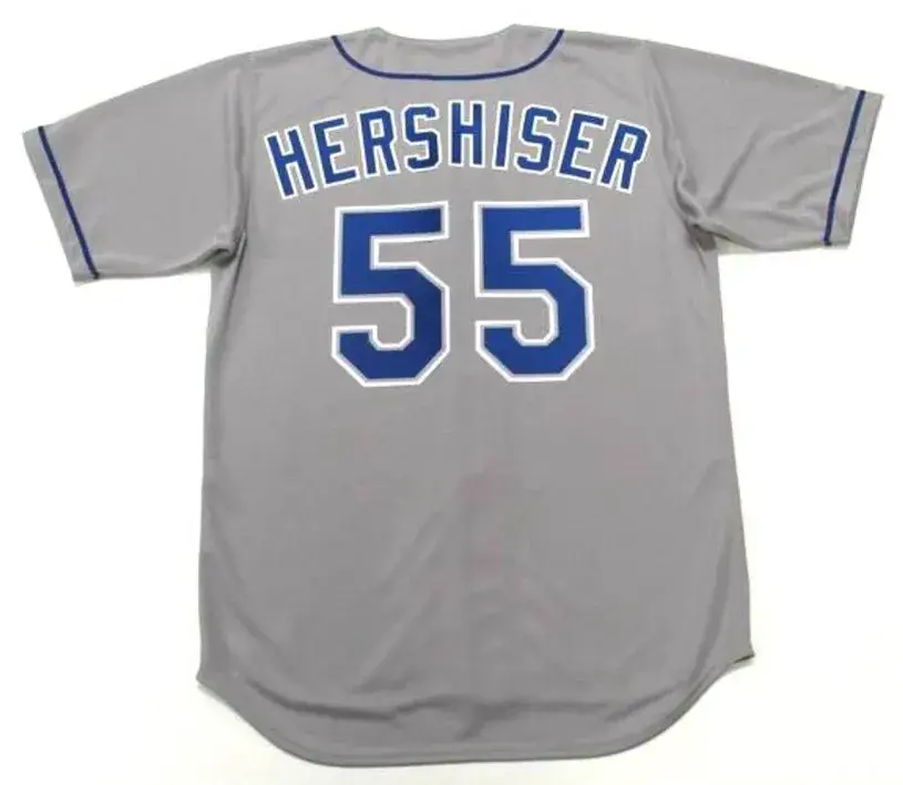 OREL HERSHISER Los Angeles Dodgers 2000 Away Majestic Throwback Baseball Jersey 