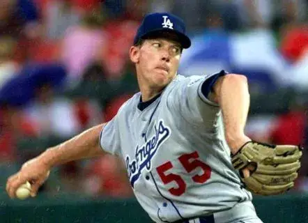 OREL HERSHISER Los Angeles Dodgers 2000 Away Majestic Throwback Baseball Jersey 
