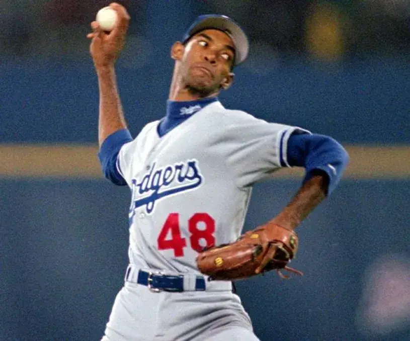 RAMON MARTINEZ Los Angeles Dodgers 1990 Majestic Throwback Away Baseball Jersey 