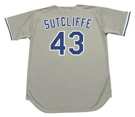 RICK SUTCLIFFE Los Angeles Dodgers 1979 Majestic Throwback Away Baseball Jersey 