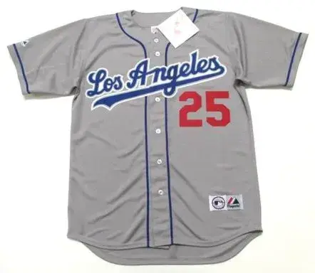 RICKEY HENDERSON Los Angeles Dodgers 2003 Away Majestic Baseball Throwback Jersey