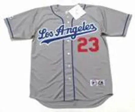 ROBIN VENTURA Los Angeles Dodgers 2004 Majestic Throwback Away Baseball Jersey 