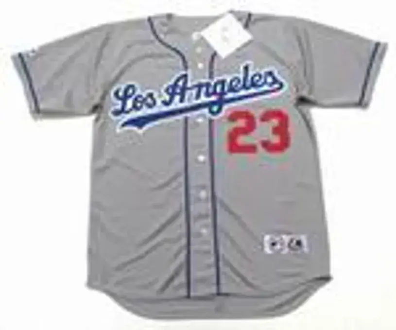 ROBIN VENTURA Los Angeles Dodgers 2004 Majestic Throwback Away Baseball Jersey 