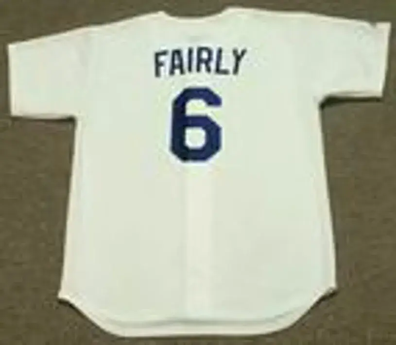 RON FAIRLY Los Angeles Dodgers 1960’s Majestic Cooperstown Throwback Home Jersey 