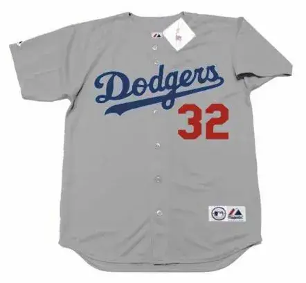 SANDY KOUFAX Los Angeles Dodgers 1973 Away Majestic Throwback Baseball Jersey