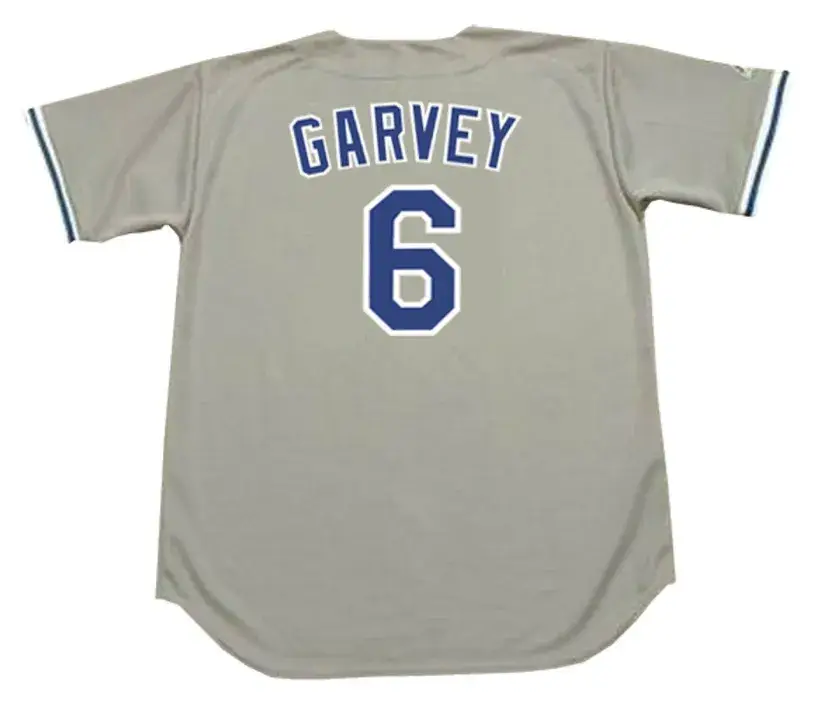 STEVE GARVEY Los Angeles Dodgers 1981 Majestic Throwback Away Baseball Jersey 