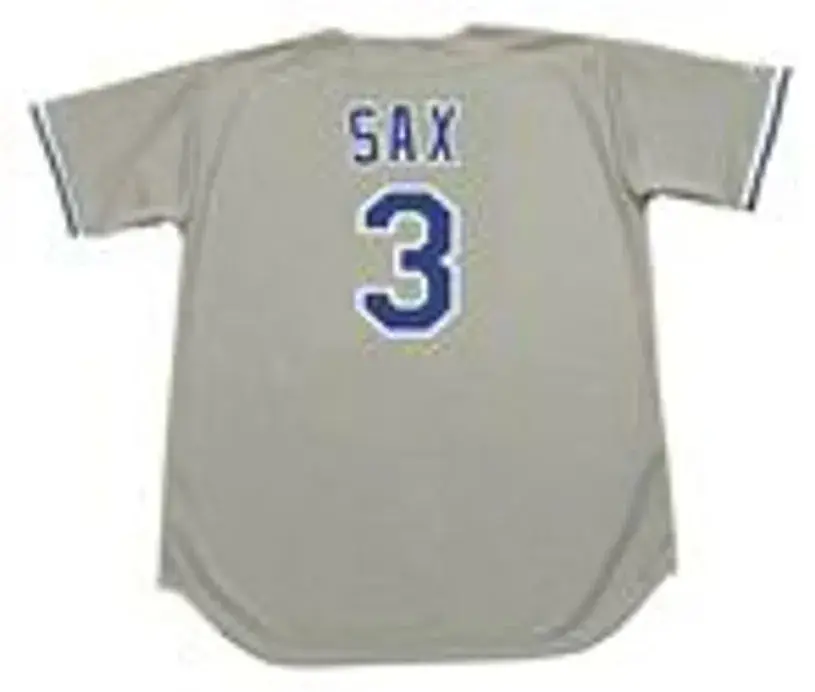 STEVE SAX Los Angeles Dodgers 1988 Majestic Throwback Away Baseball Jersey 