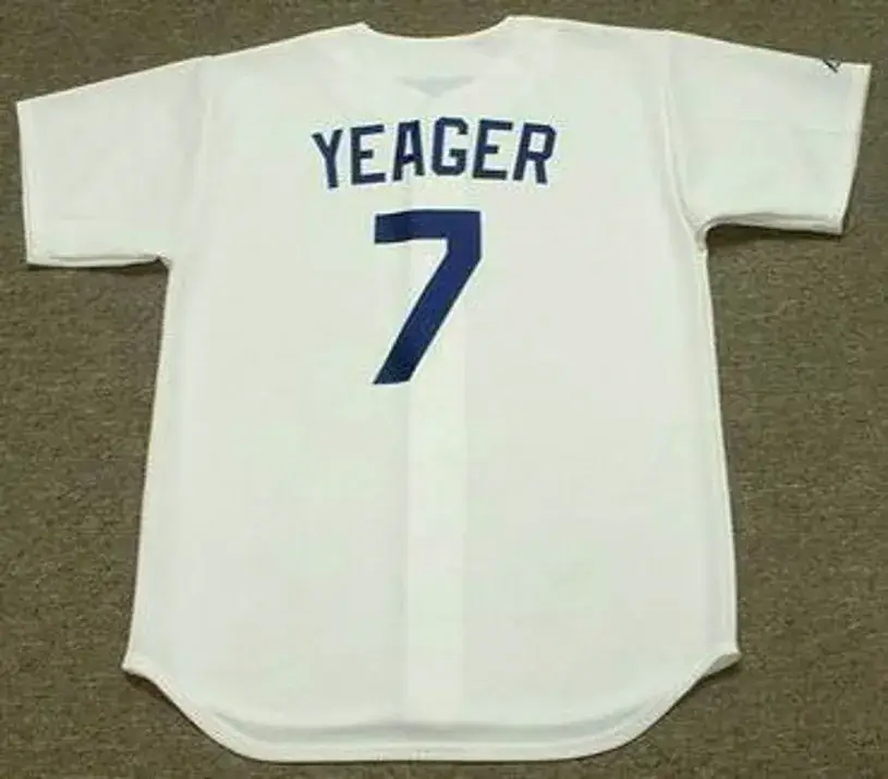 STEVE YEAGER Los Angeles Dodgers 1981 Majestic Home Cooperstown Throwback Jersey 