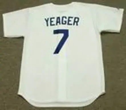 STEVE YEAGER Los Angeles Dodgers 1981 Majestic Home Cooperstown Throwback Jersey 