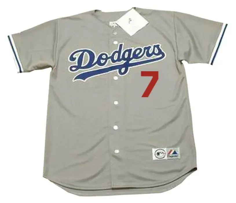 STEVE YEAGER Los Angeles Dodgers 1981 Majestic Throwback Away Baseball Jersey