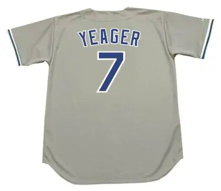 STEVE YEAGER Los Angeles Dodgers 1981 Majestic Throwback Away Baseball Jersey 