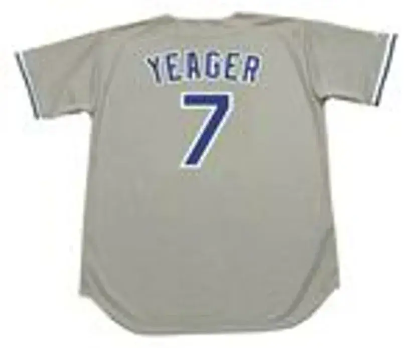 STEVE YEAGER Los Angeles Dodgers 1981 Majestic Throwback Away Baseball Jersey 