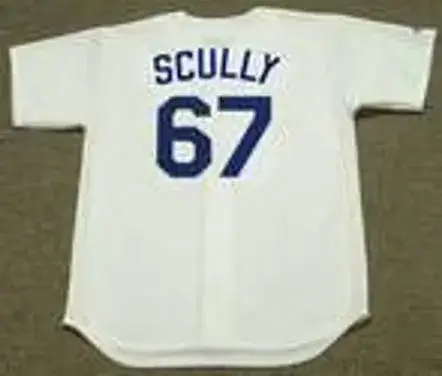 VIN SCULLY Los Angeles Dodgers Majestic Home Cooperstown Throwback Jersey 