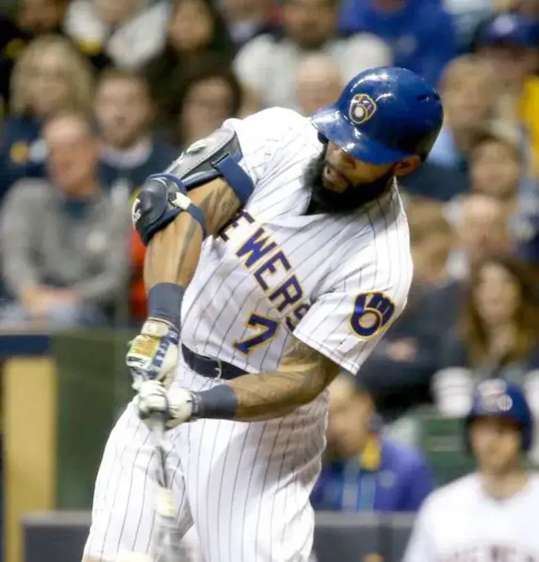 ERIC THAMES Milwaukee Brewers Majestic Alternate Home Baseball Jersey 