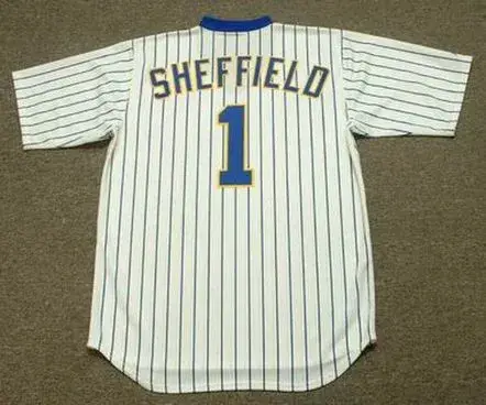 GARY SHEFFIELD Milwaukee Brewers 1988 Majestic Cooperstown Throwback Home Jersey 
