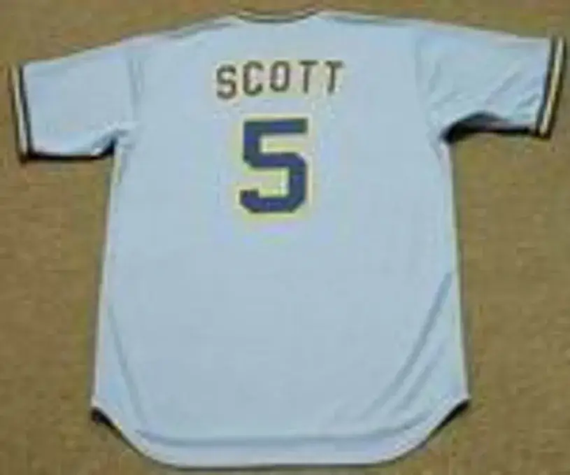 GEORGE SCOTT Milwaukee Brewers 1975 Majestic Cooperstown Throwback Away Jersey 