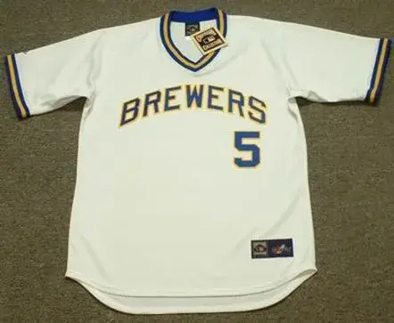 GEORGE SCOTT Milwaukee Brewers 1975 Majestic Cooperstown Throwback Home Jersey