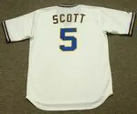 GEORGE SCOTT Milwaukee Brewers 1975 Majestic Cooperstown Throwback Home Jersey 
