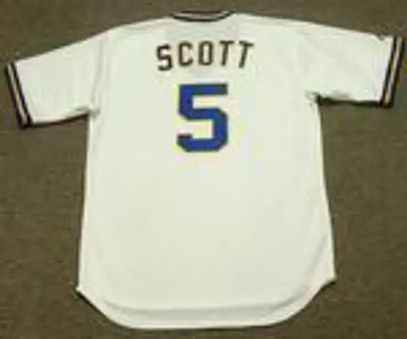 GEORGE SCOTT Milwaukee Brewers 1975 Majestic Cooperstown Throwback Home Jersey 