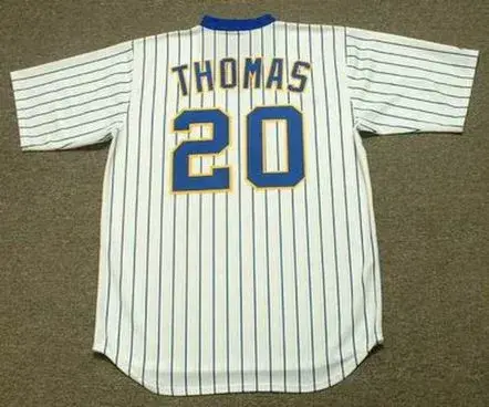 GORMAN THOMAS Milwaukee Brewers 1982 Majestic Cooperstown Home Jersey 
