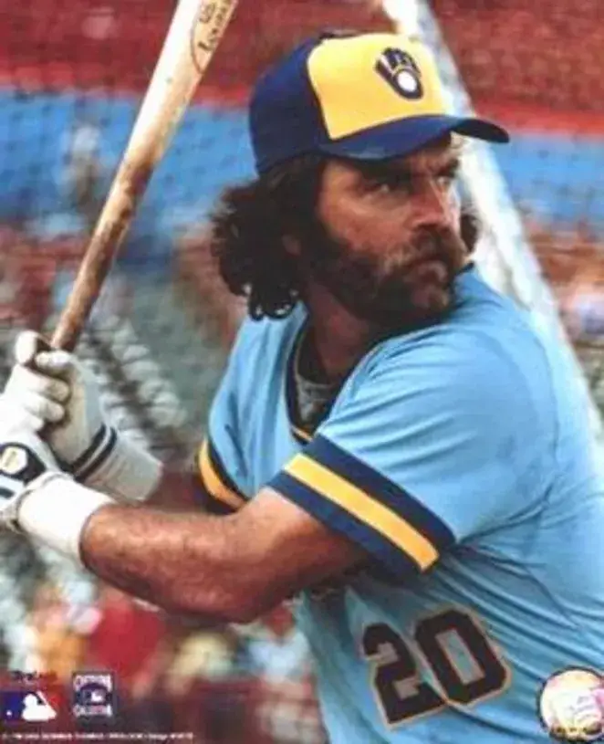 GORMAN THOMAS Milwaukee Brewers 1982 Majestic Cooperstown Throwback Away Jersey 