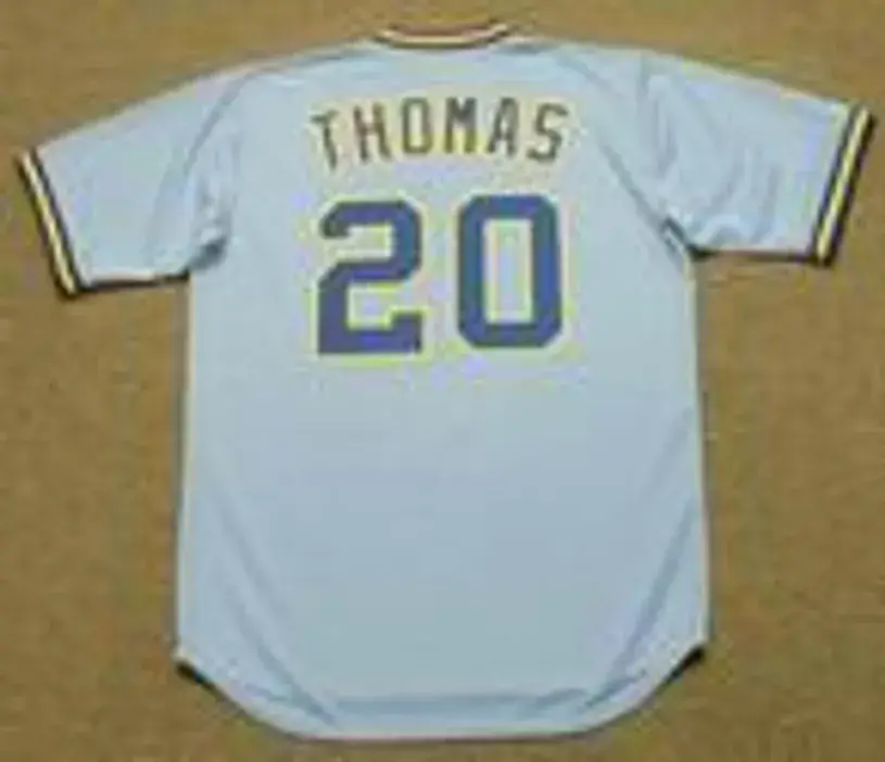 GORMAN THOMAS Milwaukee Brewers 1982 Majestic Cooperstown Throwback Away Jersey 
