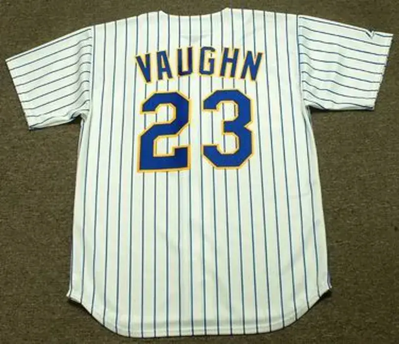 GREG VAUGHN Milwaukee Brewers 1993 Majestic Cooperstown Home Jersey 