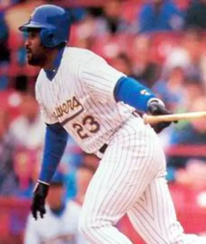 GREG VAUGHN Milwaukee Brewers 1993 Majestic Cooperstown Home Jersey 