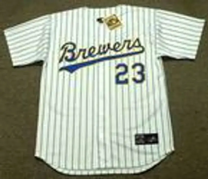 GREG VAUGHN Milwaukee Brewers 1993 Majestic Cooperstown Home Jersey 