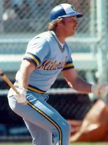 JIM GANTNER Milwaukee Brewers 1982 Majestic Cooperstown Throwback Away Jersey 