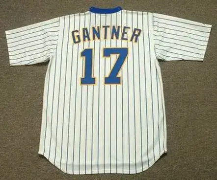JIM GANTNER Milwaukee Brewers 1982 Majestic Cooperstown Throwback Home Jersey 