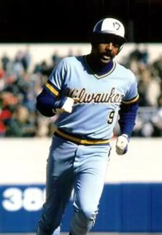 LARRY HISLE Milwaukee Brewers 1982 Majestic Cooperstown Throwback Away Jersey 