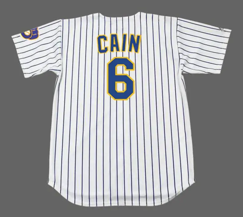 LORENZO CAIN Milwaukee Brewers Majestic Alternate Home Baseball Jersey 