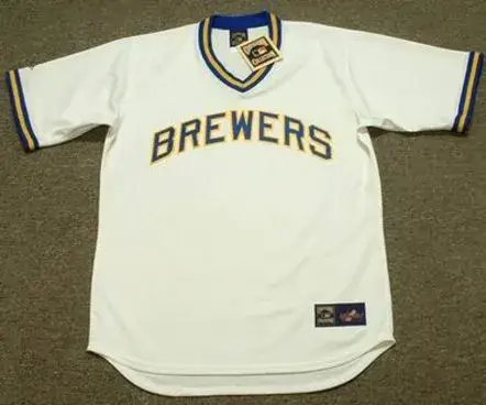 MILWAUKEE BREWERS 1970’s Majestic Athletic Cooperstown Throwback Home Jersey