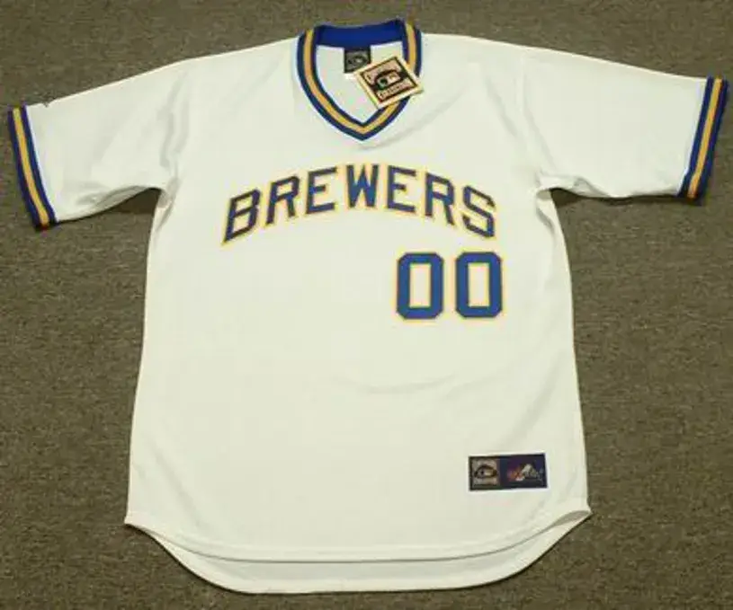 MILWAUKEE BREWERS 1970’s Majestic Cooperstown Throwback Home Jersey Customized “Any Name & Number(s)”