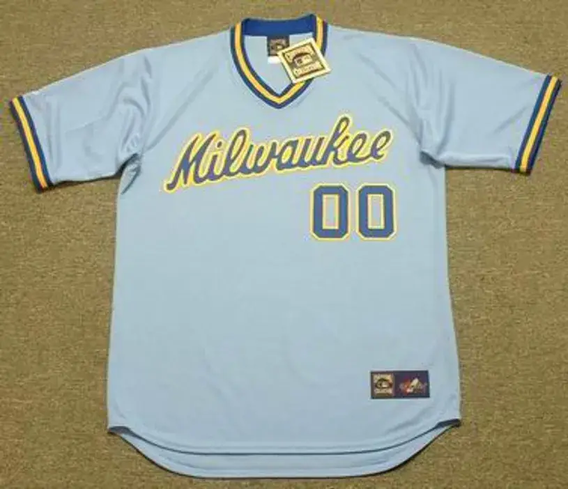 MILWAUKEE BREWERS 1980’s Majestic Cooperstown Throwback Away Jersey Customized “Any Name & Number(s)”