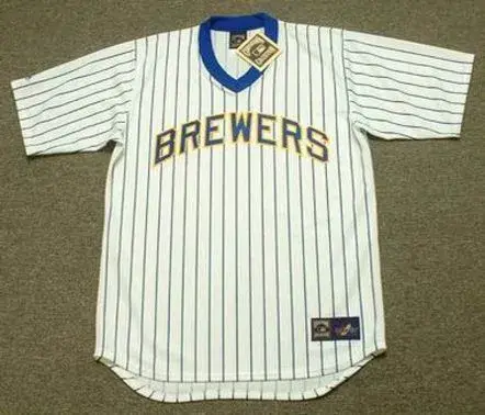 MILWAUKEE BREWERS 1980’s Majestic Cooperstown Throwback Home Baseball Jersey