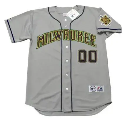 MILWAUKEE BREWERS 1990’s Away Majestic Throwback Jersey Customized “Any Name & Number(s)”