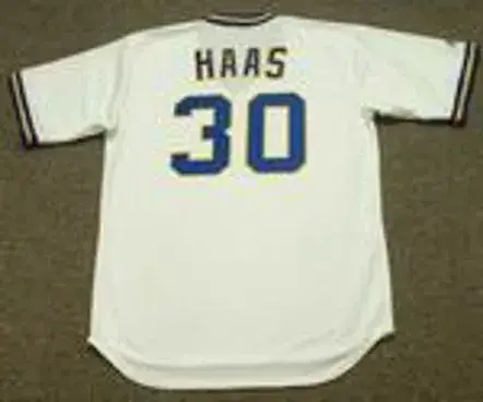 MOOSE HAAS Milwaukee Brewers 1977 Majestic Cooperstown Throwback Home Jersey 