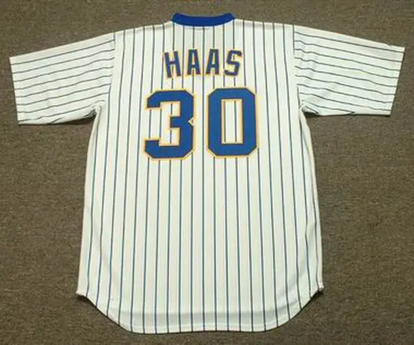MOOSE HAAS Milwaukee Brewers 1982 Majestic Cooperstown Throwback Home Jersey 