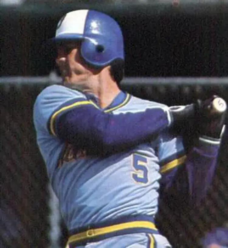 NED YOST Milwaukee Brewers 1982 Majestic Cooperstown Throwback Away Jersey 