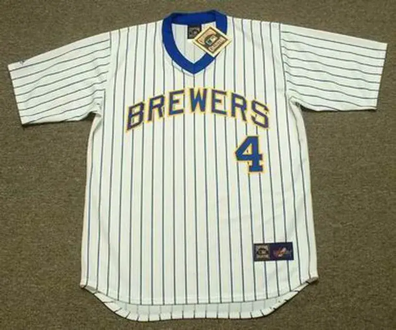 PAUL MOLITOR Milwaukee Brewers 1984 Majestic Cooperstown Throwback Home Jersey