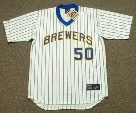 PETE VUCKOVICH Milwaukee Brewers 1982 Majestic Cooperstown Home Jersey
