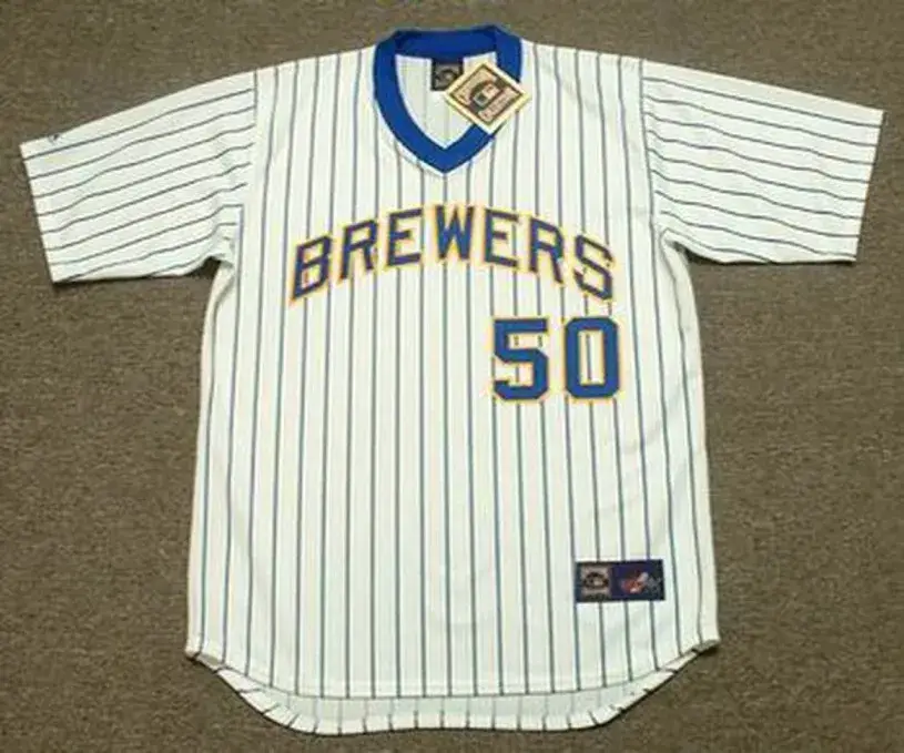 PETE VUCKOVICH Milwaukee Brewers 1982 Majestic Cooperstown Home Jersey