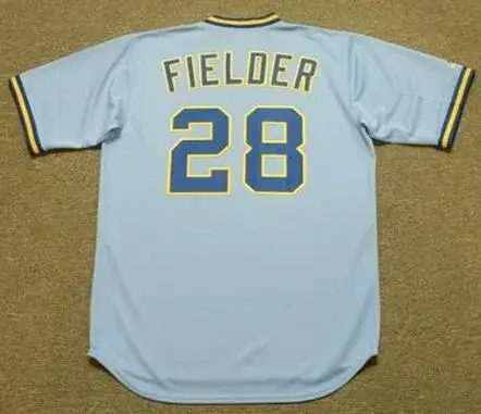 PRINCE FIELDER Milwaukee Brewers 1980’s Majestic Cooperstown Throwback Away Jersey 
