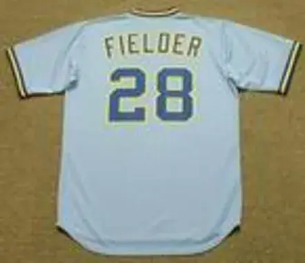 PRINCE FIELDER Milwaukee Brewers 1980’s Majestic Cooperstown Throwback Away Jersey 