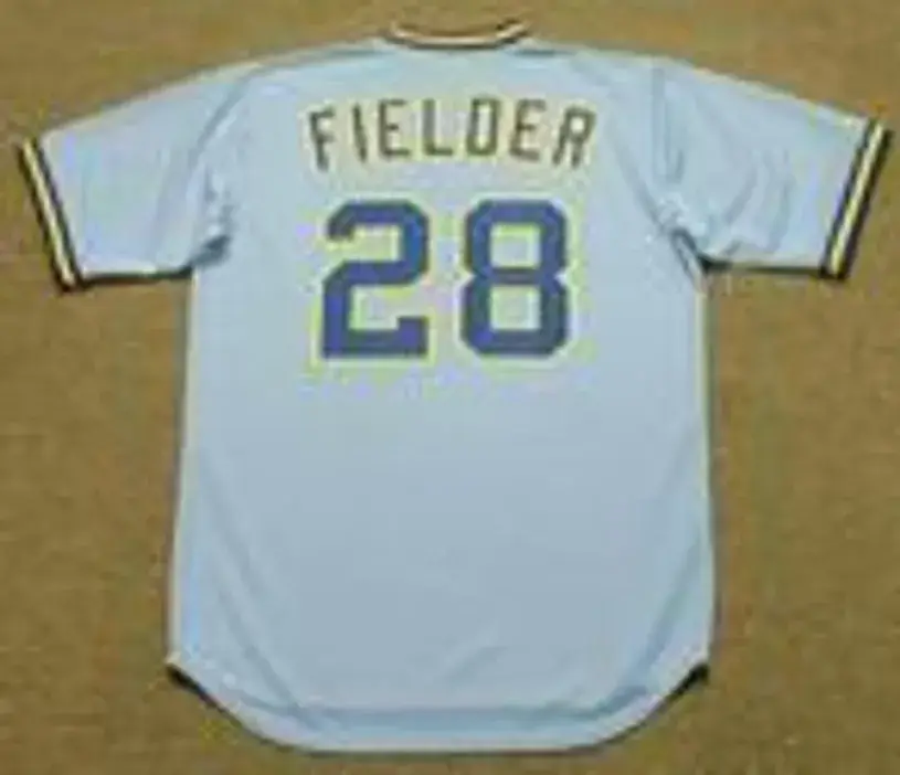 PRINCE FIELDER Milwaukee Brewers 1980’s Majestic Cooperstown Throwback Away Jersey 